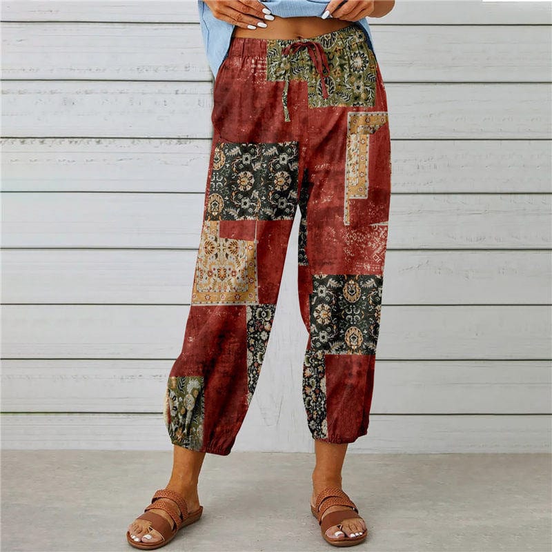 ALMIRA - Hose mit lockerem Schnitt und Blumenmuster