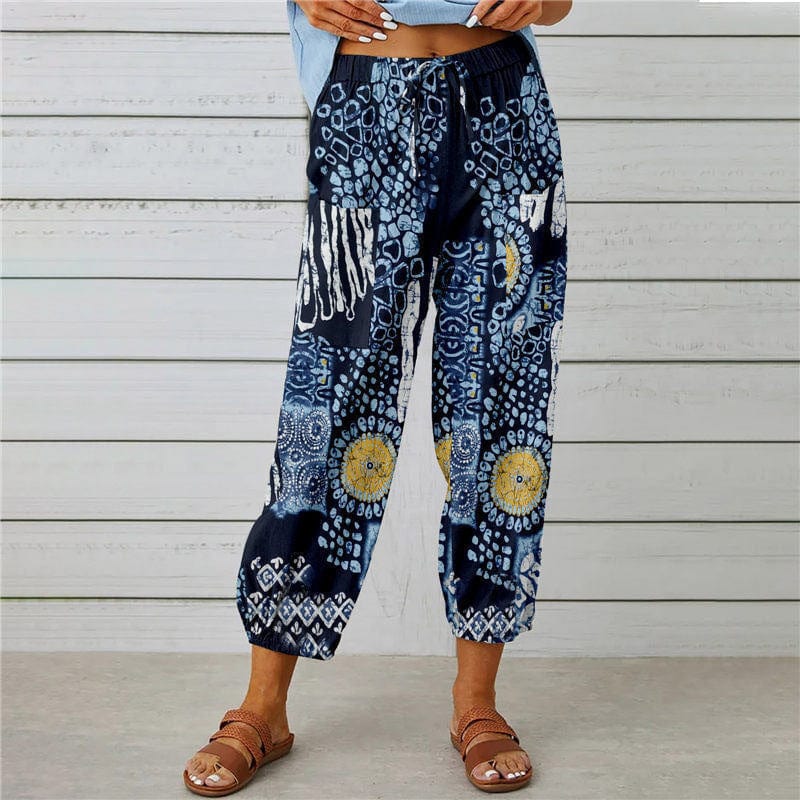 ALMIRA - Hose mit lockerem Schnitt und Blumenmuster