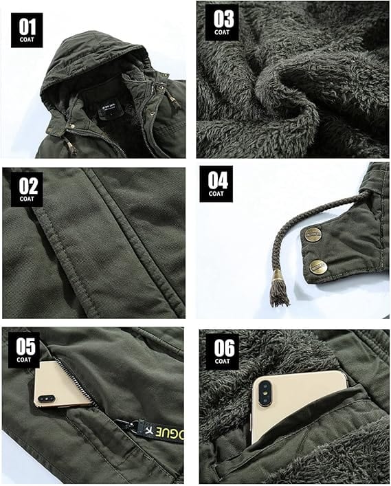 AMIEL - Mittellange Jacke mit Fellfutter 2024