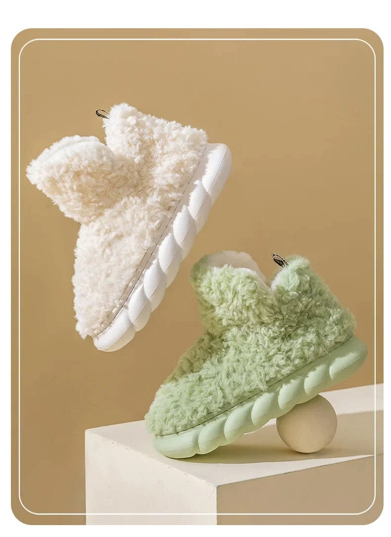 CIEL - Baumwoll-Hausschuhe mit Fleece-Stiefeln