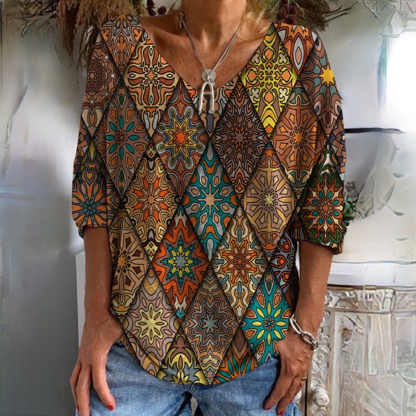Eva Janssen® - Retrofarbenes Top