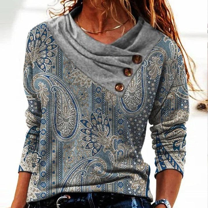 Inès Lavigne® - Eleganter Pullover mit hochgeschlagenem Kragen