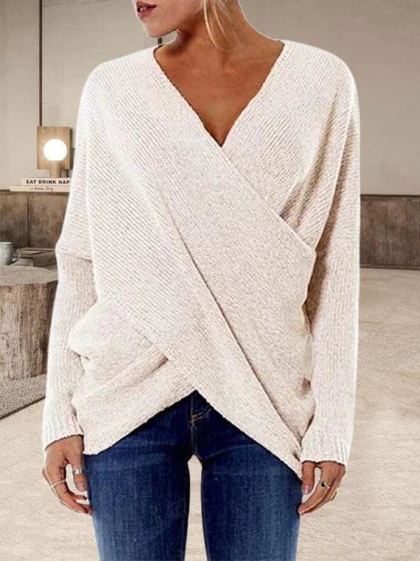 Inès Lavigne® - Sexy Pullover mit gekreuzter Front