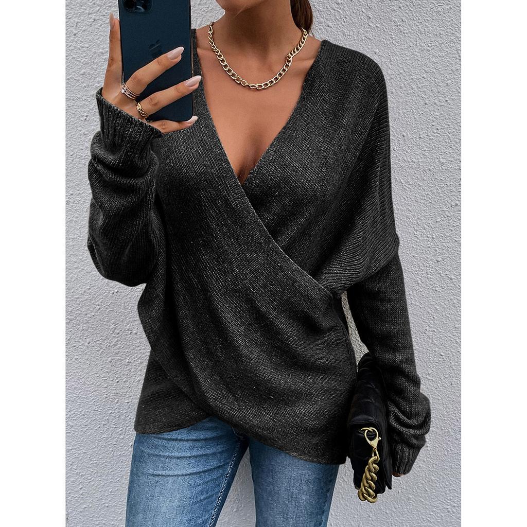 Inès Lavigne® - Sexy Pullover mit gekreuzter Front