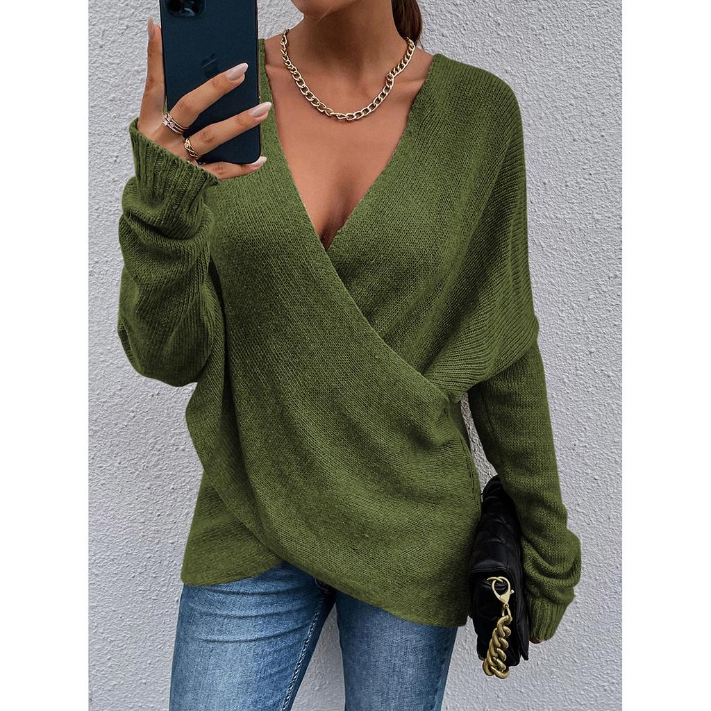 Inès Lavigne® - Sexy Pullover mit gekreuzter Front