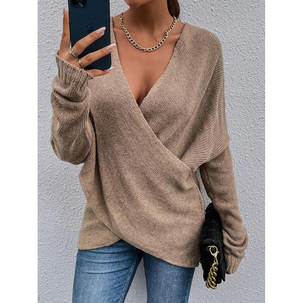 Inès Lavigne® - Sexy Pullover mit gekreuzter Front