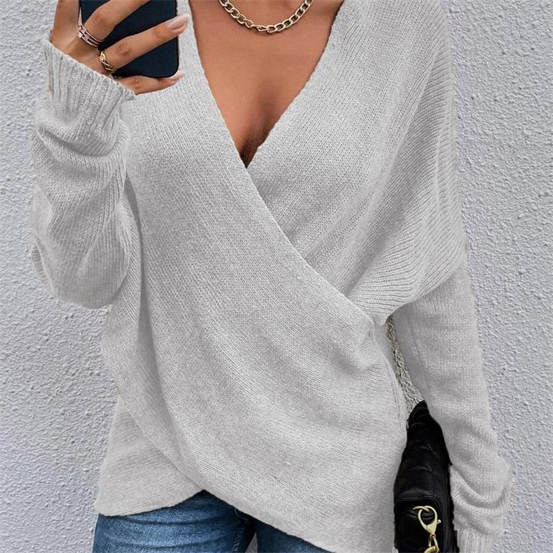 Inès Lavigne® - Sexy Pullover mit gekreuzter Front