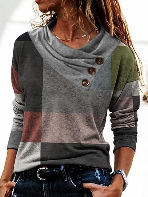 Lucia Comér® - Eleganter Pullover mit hochgeschlagenem Kragen