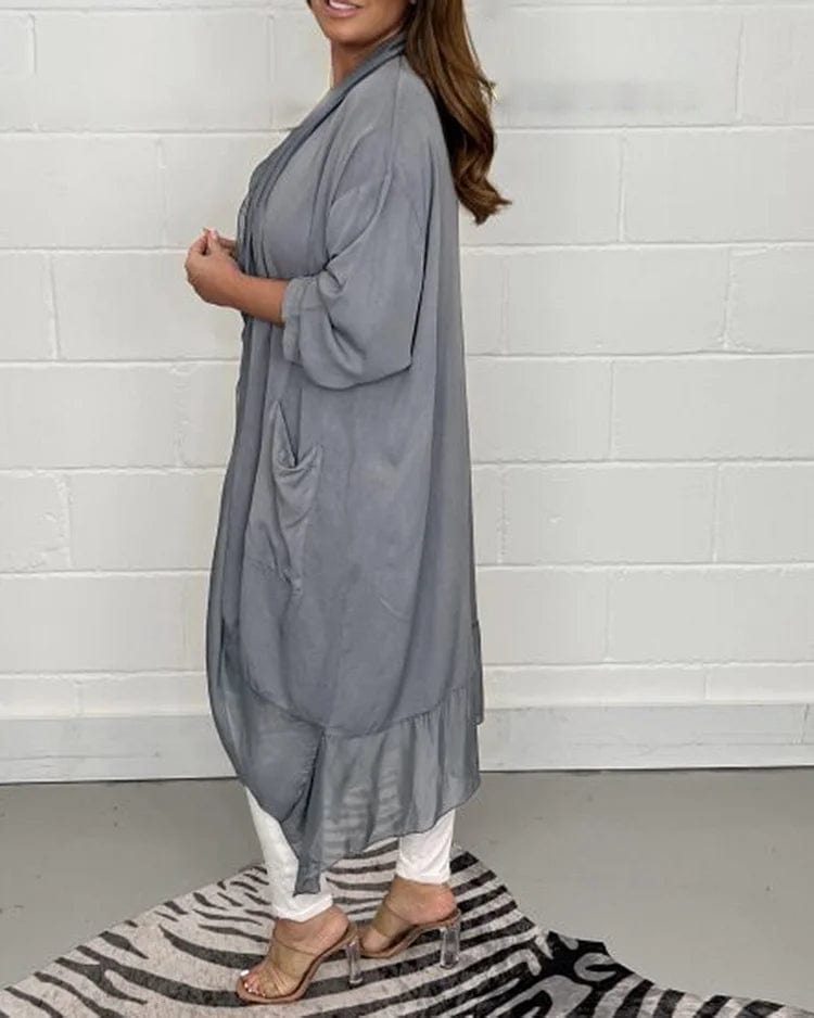 Lucia Comér® - Seidiges lockeres Top mit V-Ausschnitt