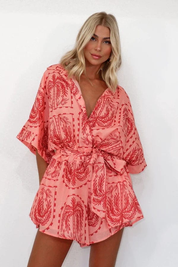 MARITES - Schicker Strand-Print-Overall