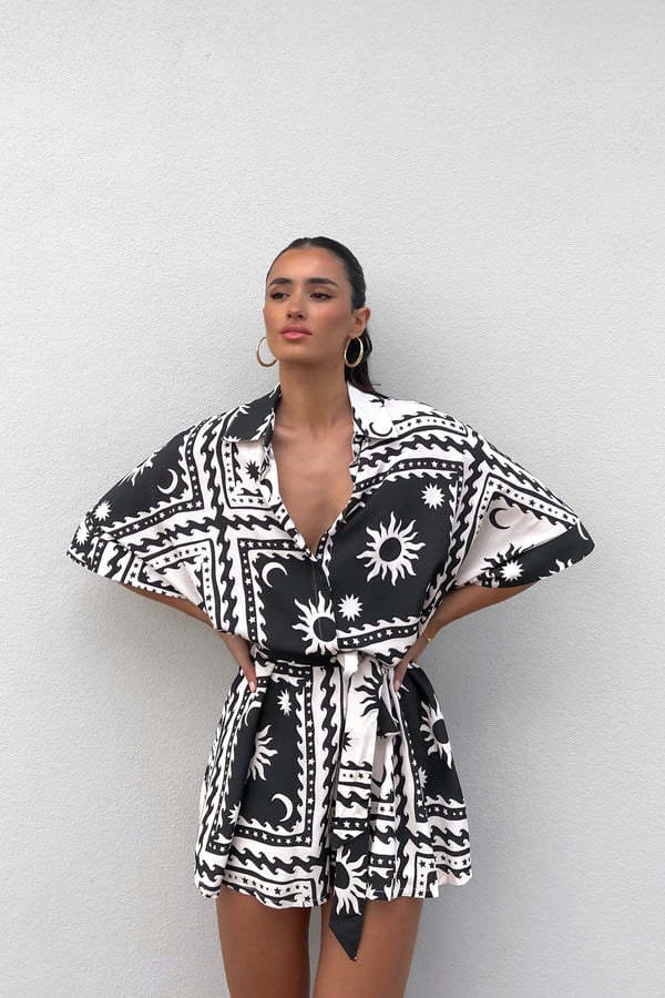 MARITES - Schicker Strand-Print-Overall