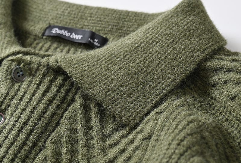 MARKY - Gestrickter Polopullover mit Kragen