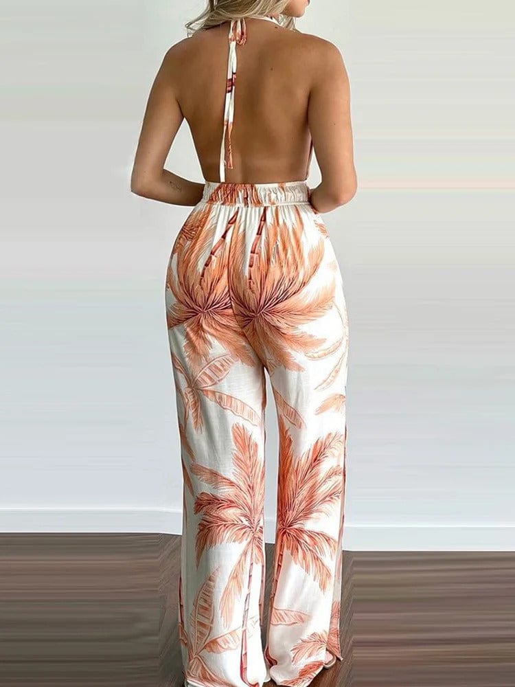 YANNAH - Lässiger Sommer-Jumpsuit mit offenem Rücken