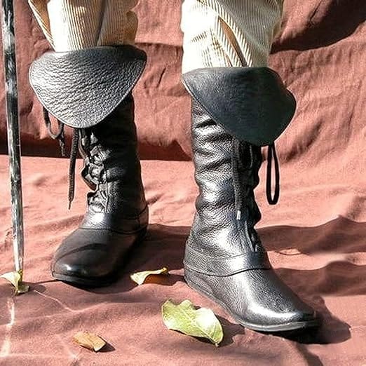 ADRIAN - Schnürschuhe mit Schleifen im Gothic Steampunk-Stil