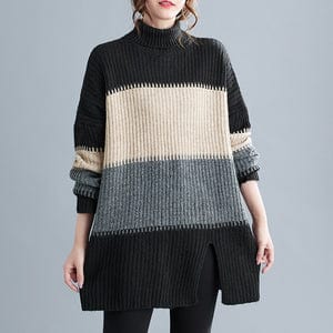 AURORA - Kuscheliger Gestreifter Strickpullover