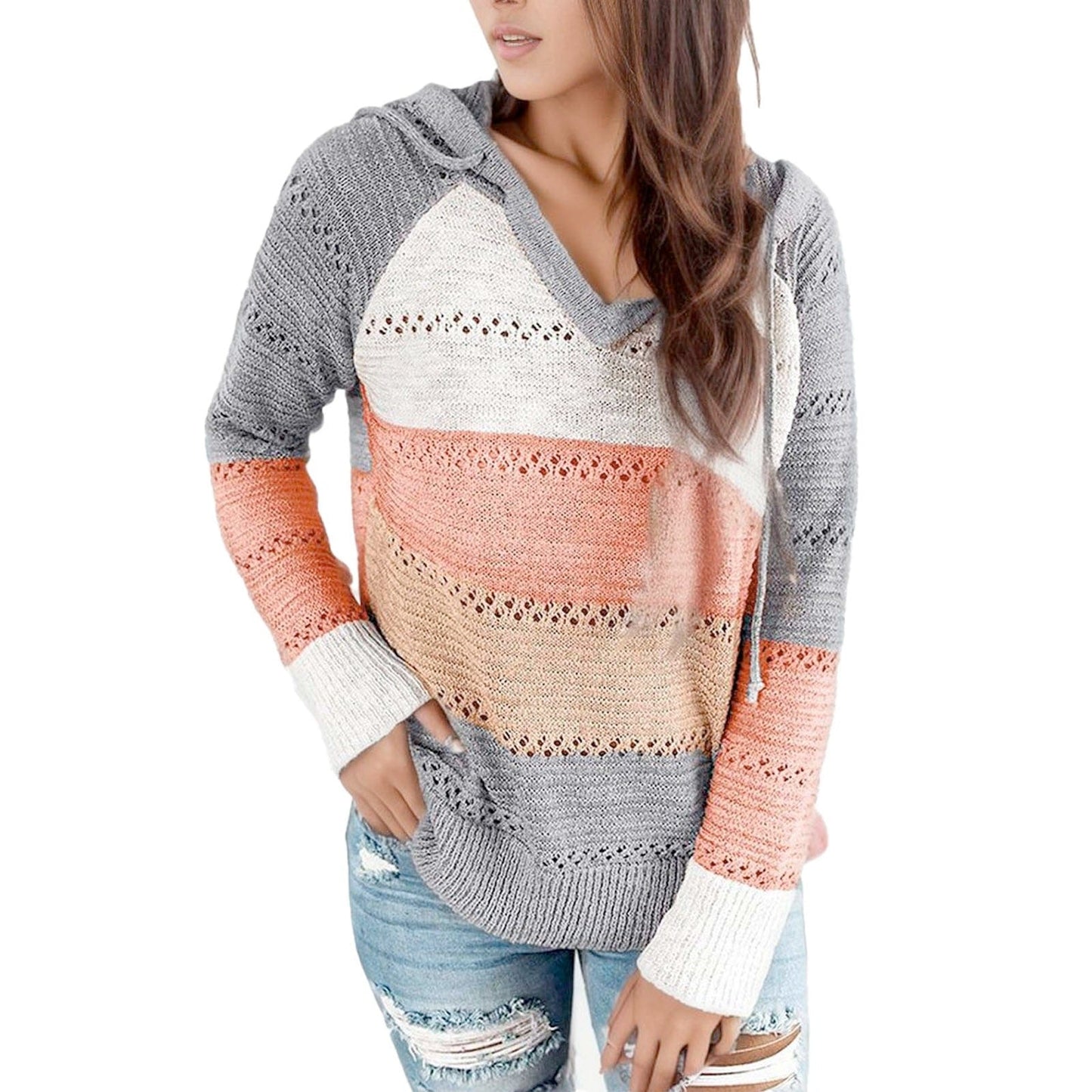 BIANCA - Patchwork-Kapuzenpullover 2024