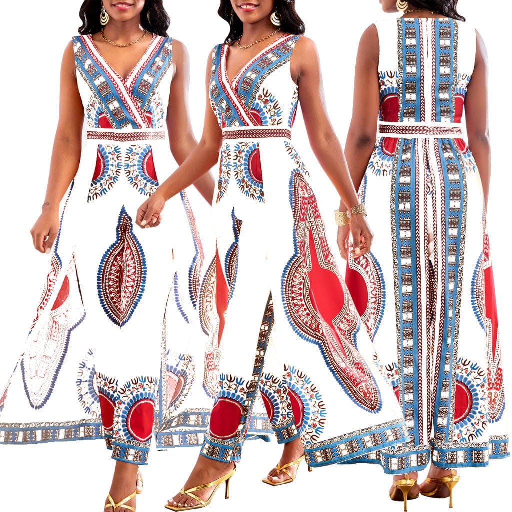 BRIA - Jumpsuit mit afrikanischem Druck im Dashiki-Stil