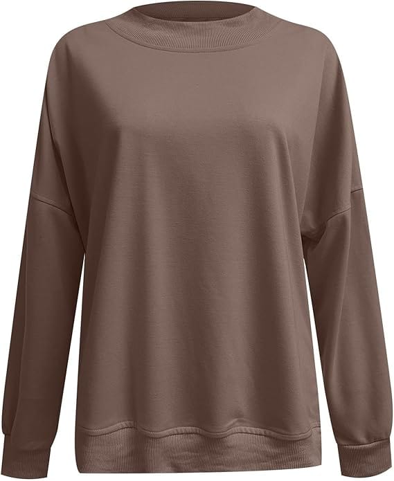 CAREEN - Einfarbige Langarm-Pullover