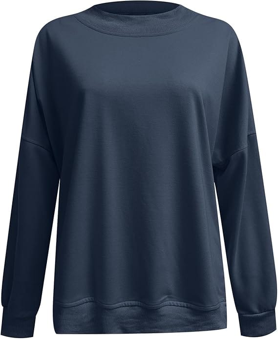 CAREEN - Einfarbige Langarm-Pullover