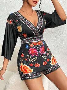 CATHY - Eleganter Blumenprint-Romper