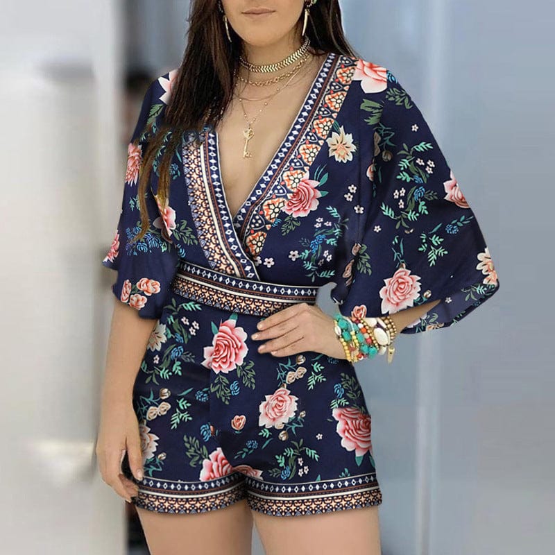 CATHY - Eleganter Blumenprint-Romper