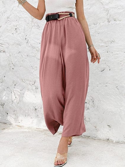 DAREEN - Hose mit geraffter, elastischer High-Waist