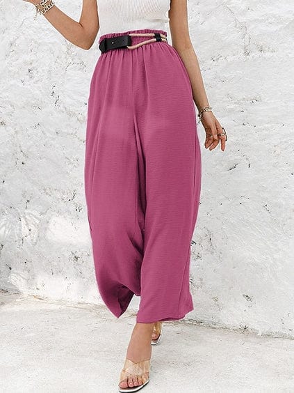 DAREEN - Hose mit geraffter, elastischer High-Waist