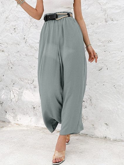 DAREEN - Hose mit geraffter, elastischer High-Waist