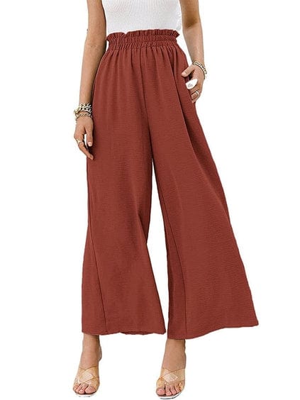 DAREEN - Hose mit geraffter, elastischer High-Waist