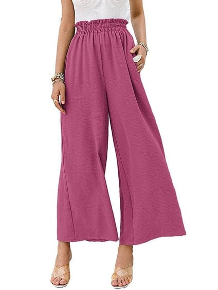 DAREEN - Hose mit geraffter, elastischer High-Waist