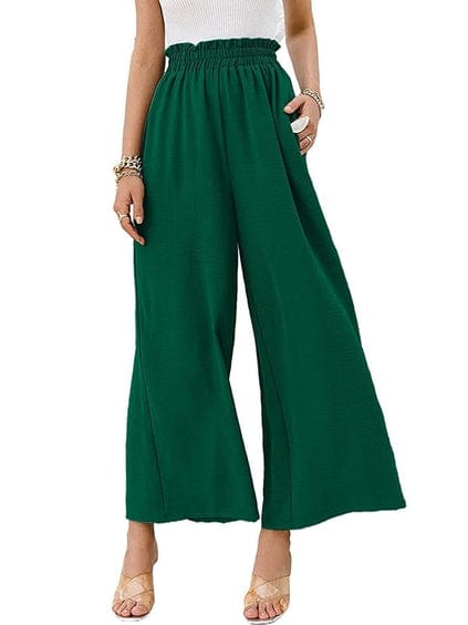 DAREEN - Hose mit geraffter, elastischer High-Waist