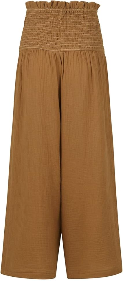 DAREEN - Hose mit geraffter, elastischer High-Waist