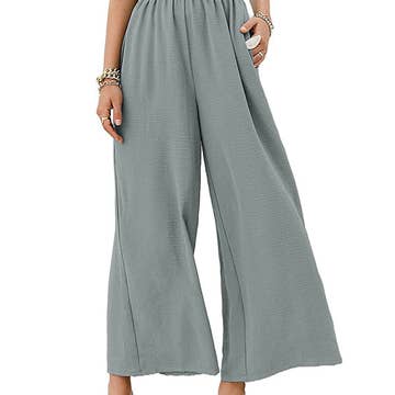 DAREEN - Hose mit geraffter, elastischer High-Waist