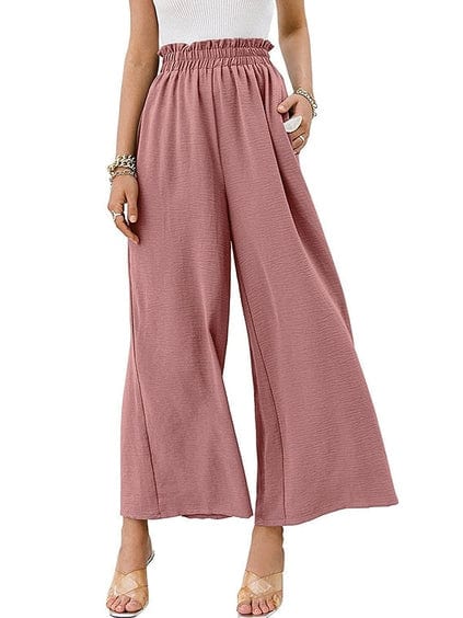 DAREEN - Hose mit geraffter, elastischer High-Waist