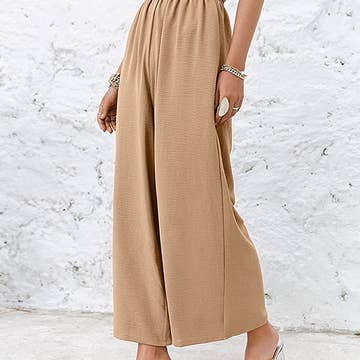 DAREEN - Hose mit geraffter, elastischer High-Waist