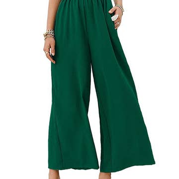 DAREEN - Hose mit geraffter, elastischer High-Waist