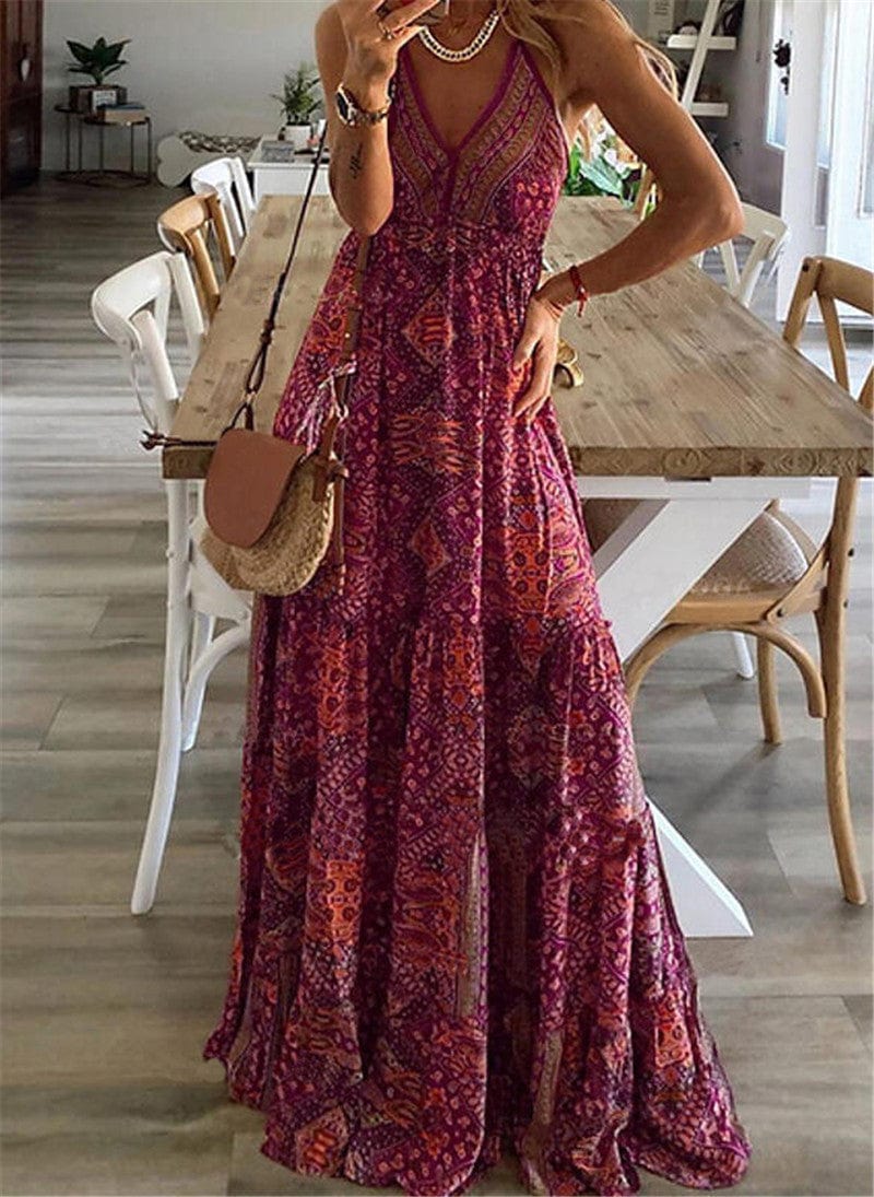 ELLEN - Sommer Boho Langes Kleid