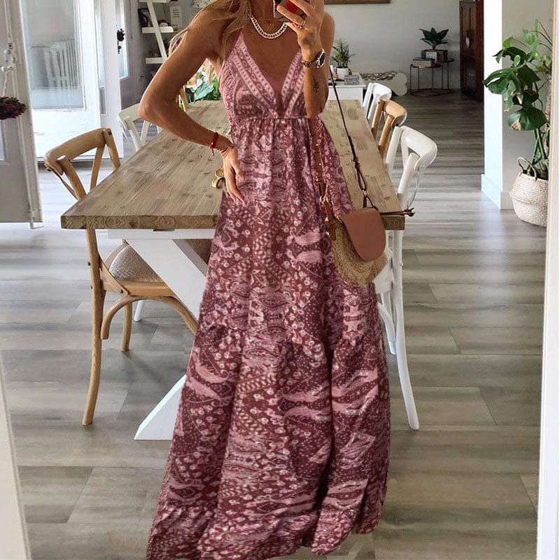 ELLEN - Sommer Boho Langes Kleid