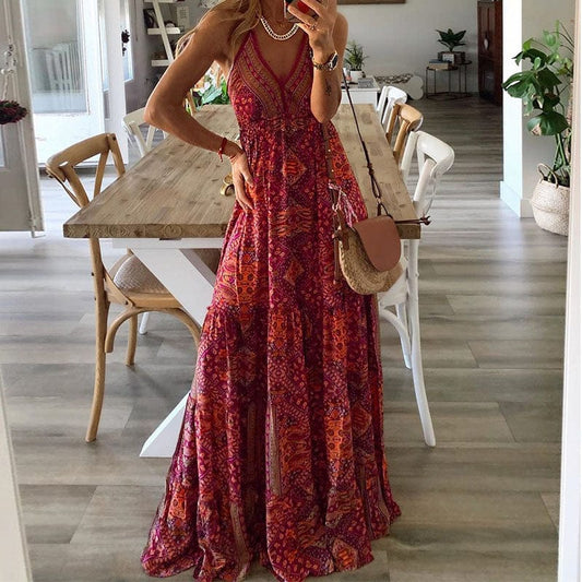 ELLEN - Sommer Boho Langes Kleid