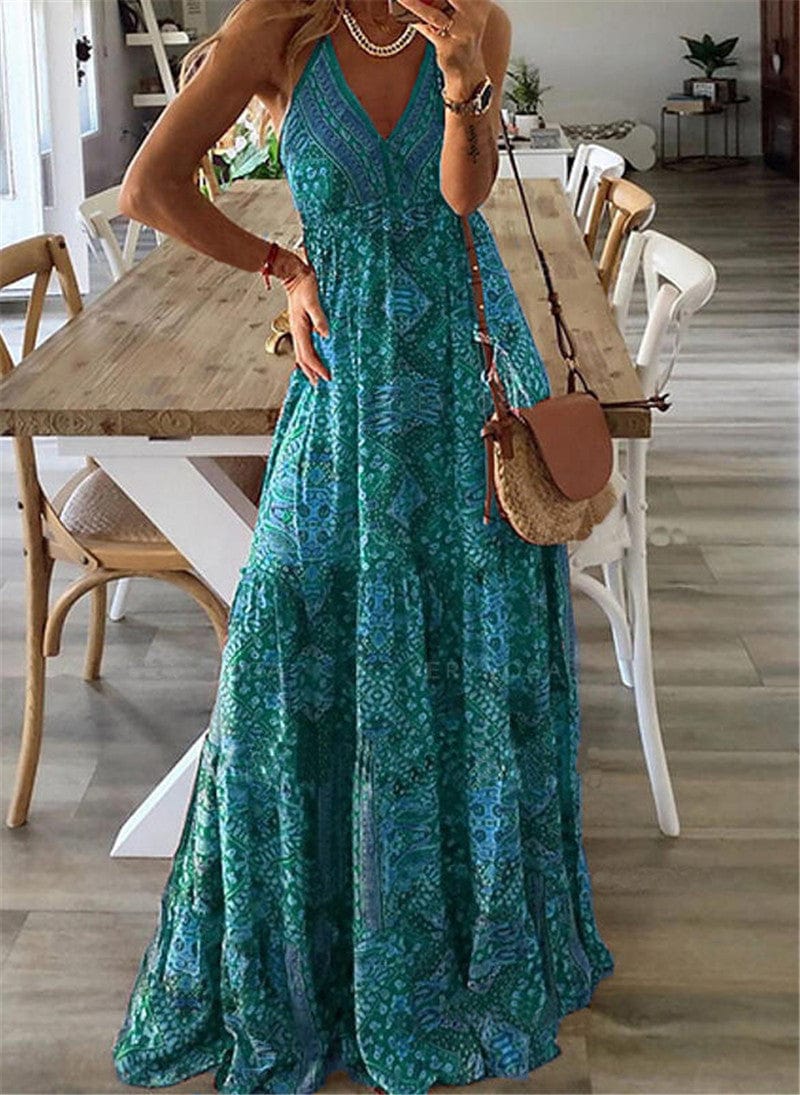 ELLEN - Sommer Boho Langes Kleid