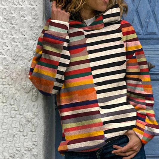 Eva Janssen® - Mehrfarbiger Kapuzenpullover