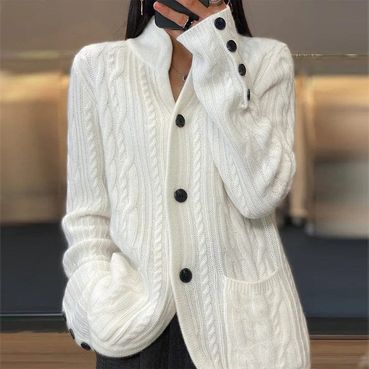 Eva Janssen® - Weißer Strickcardigan