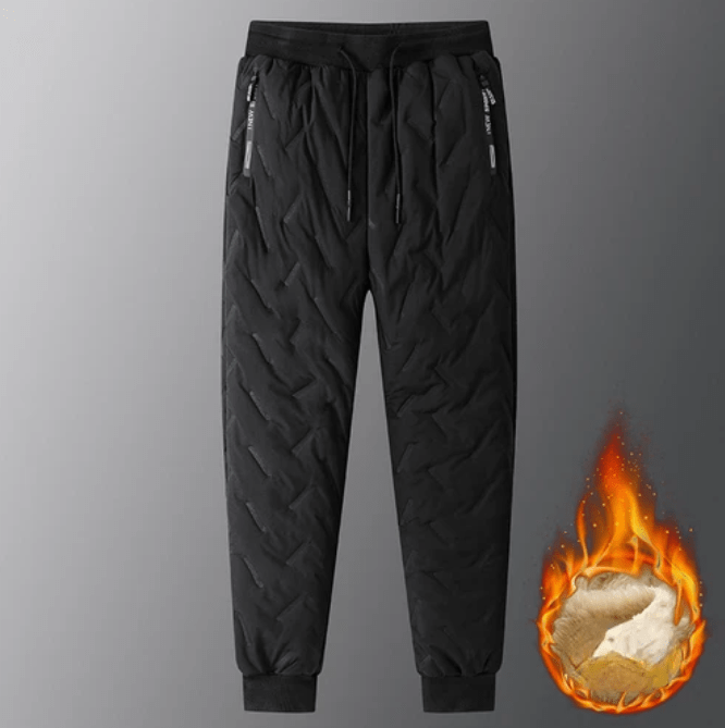 FLINN - Lässige Sweatpants aus Baumwolle, dick gefütterte warme Hose für Männer