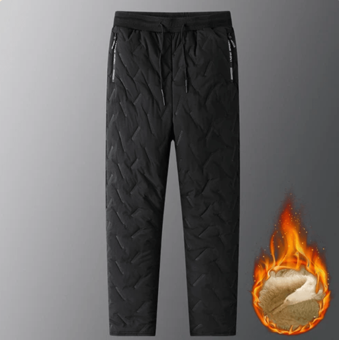 FLINN - Lässige Sweatpants aus Baumwolle, dick gefütterte warme Hose für Männer