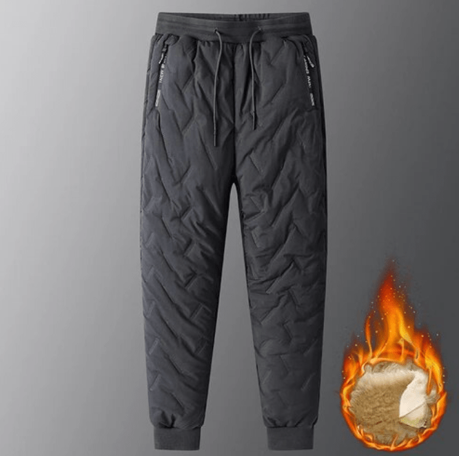 FLINN - Lässige Sweatpants aus Baumwolle, dick gefütterte warme Hose für Männer