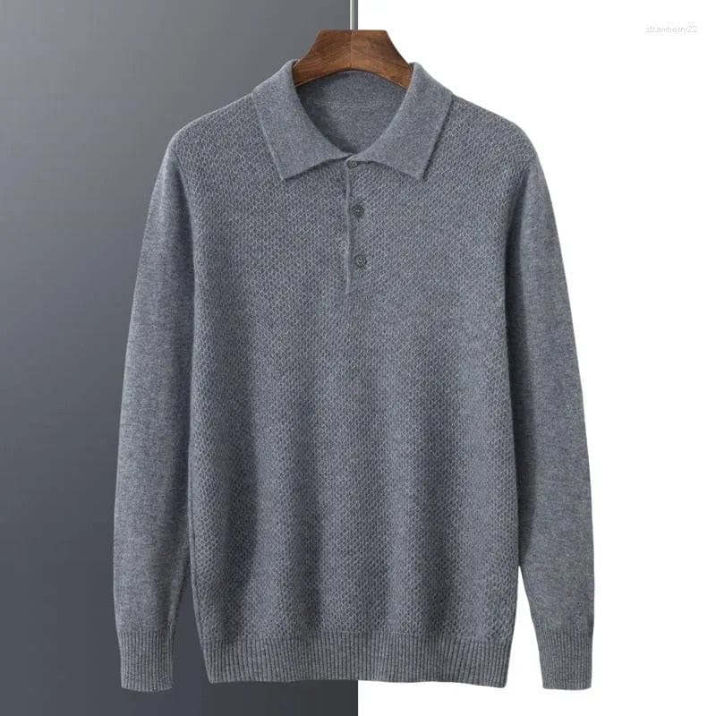 FRANCE - Polo-Kragen Kaschmirpullover