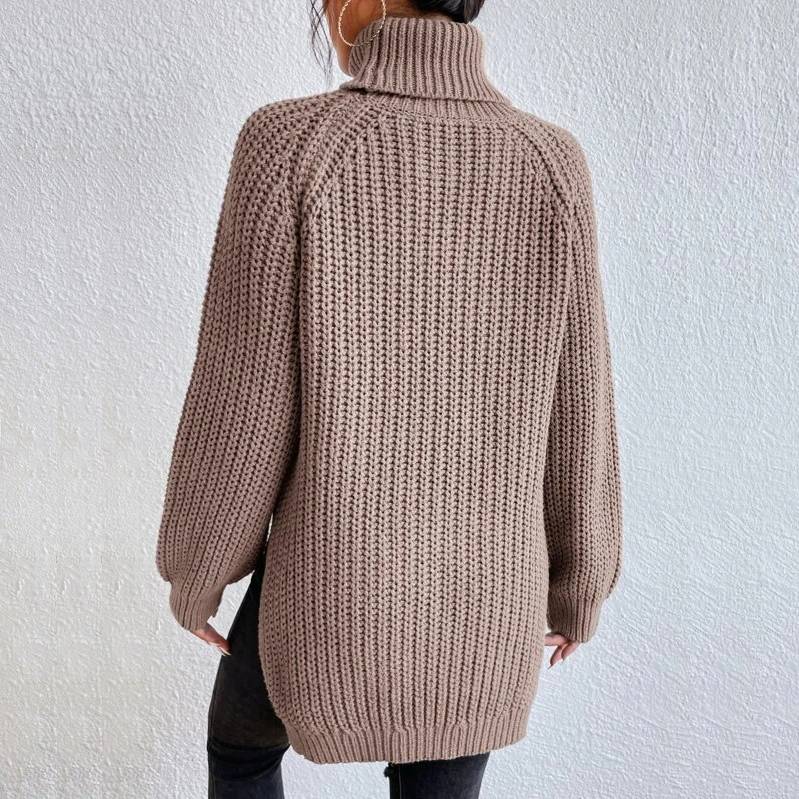 Inès Lavigne® - Stilvoller brauner Rollkragenpullover