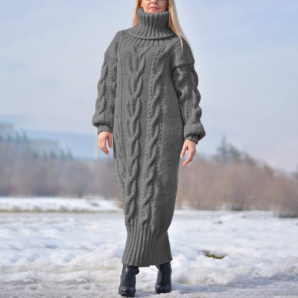 JENIFFER - Lockerer, verdrehter Strickrollkragenpullover