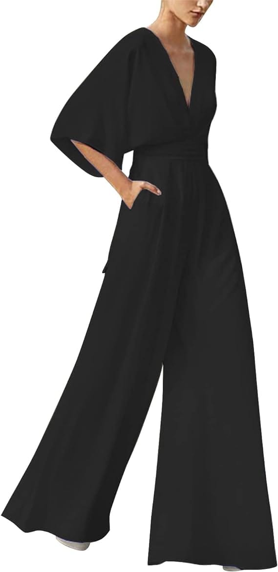 KAREN- Eleganter V-Ausschnitt Jumpsuit