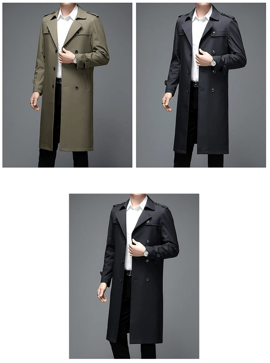 KENN - Hochwertiger langer Herren-Trenchcoat